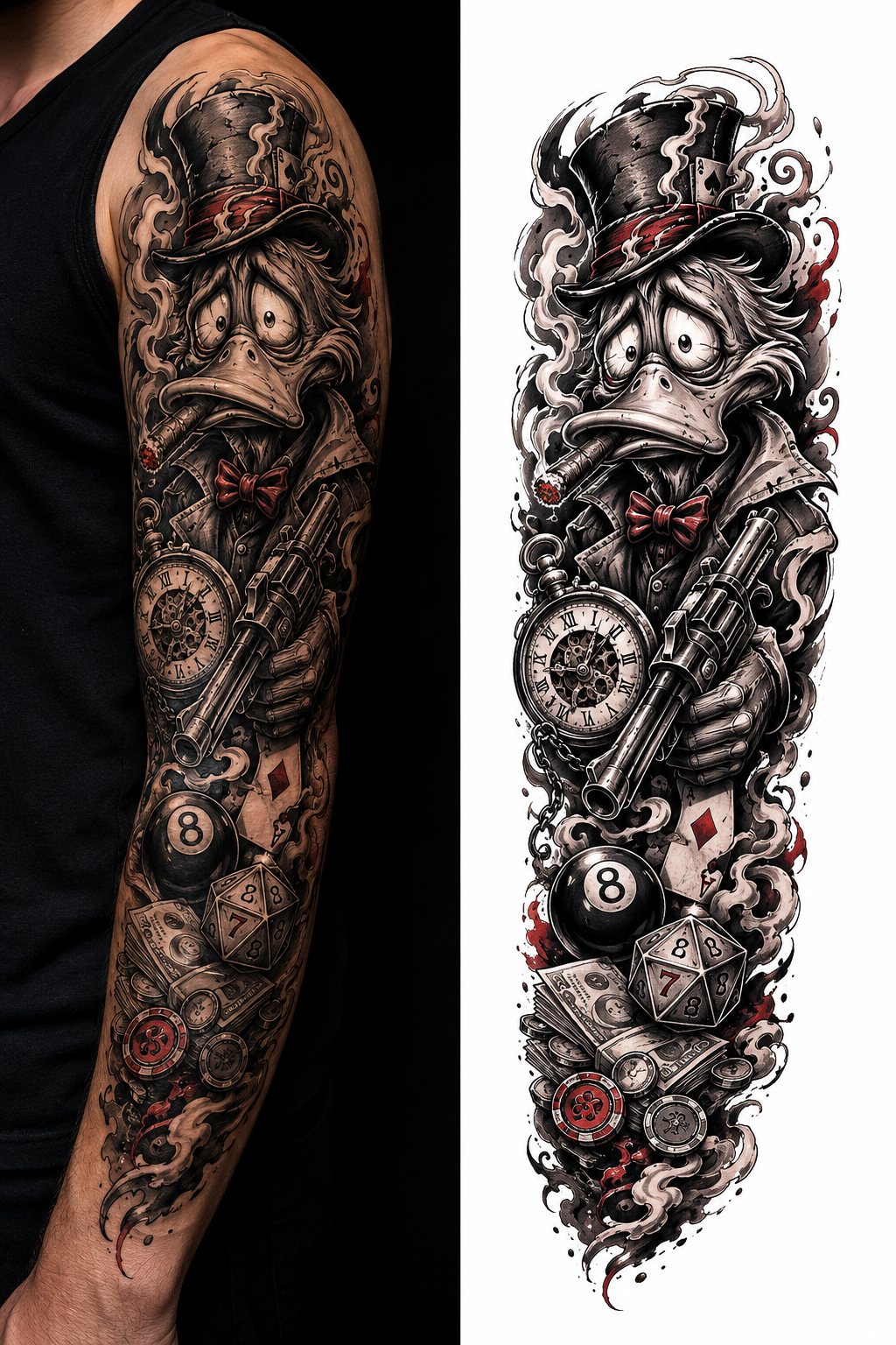 Last Chance Drifter tattoo model preview